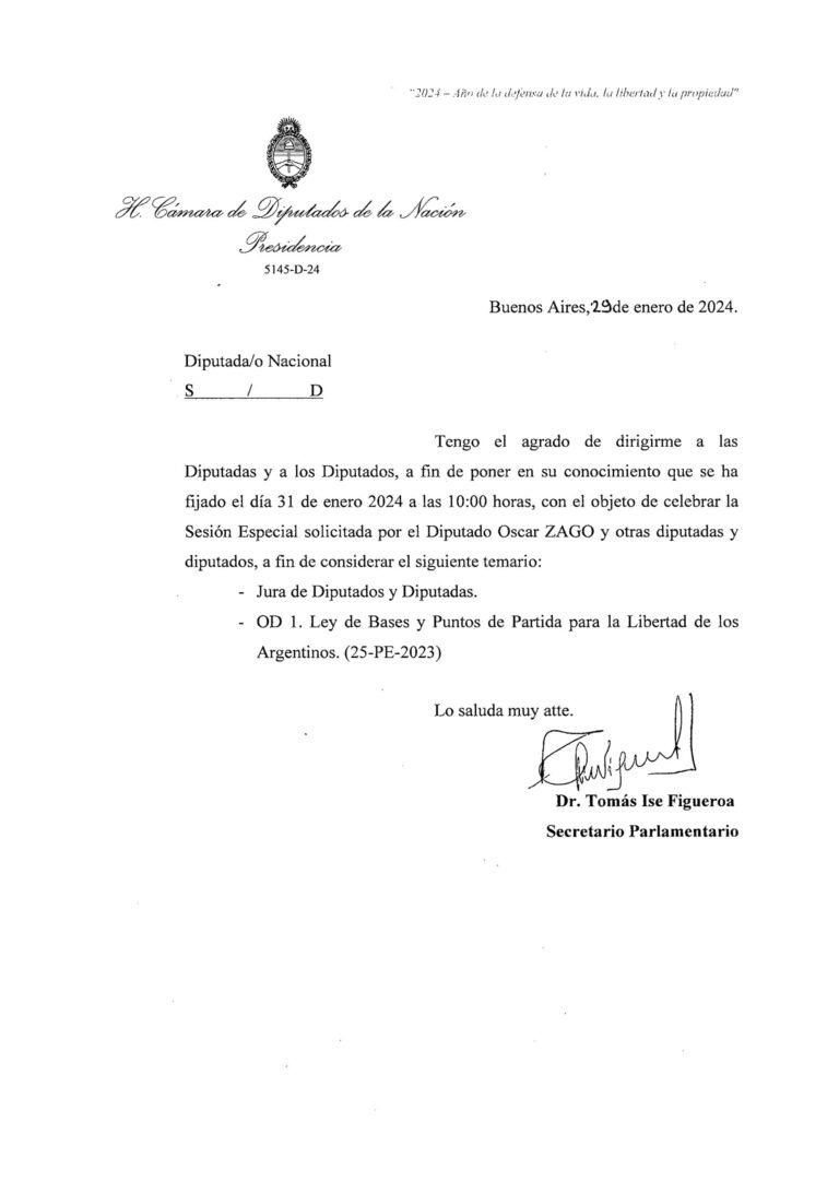 La sesión para tratar la Ley Ómnibus en Diputados será el miércoles a las 10: el debate duraría más de 30 horas La sesión para tratar la Ley Ómnibus en Diputados será el miércoles a las 10: el debate duraría más de 30 horas